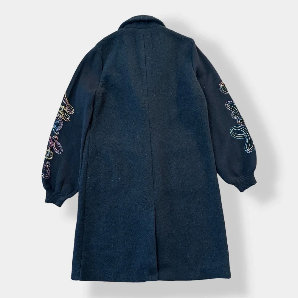 Desigual‎ Long embroidered Love Maker Coat Size L